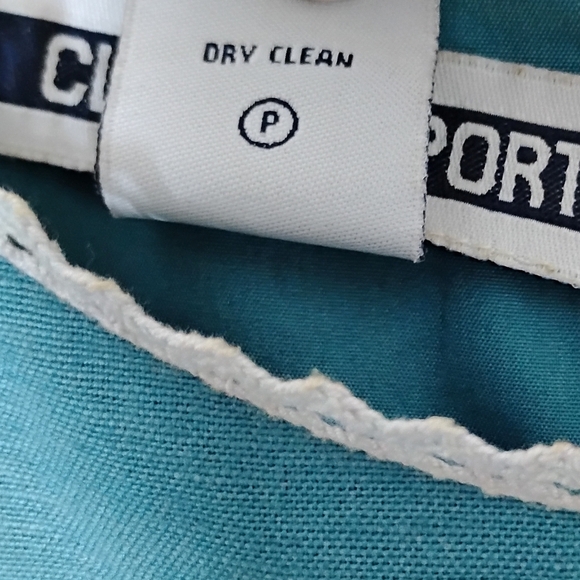 VTG 90s Club Newport Maxi Dress 12 Blue Embroidered Hem Crochet Trim Lined - Picture 8 of 8